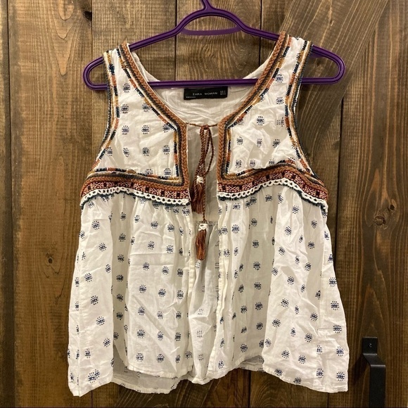 Zara Embroidered Vest/Top - Picture 2 of 8